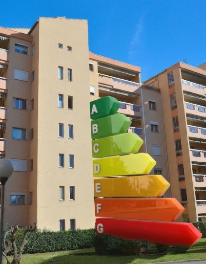 Photo illustrant le DPE collectif d'un immeuble